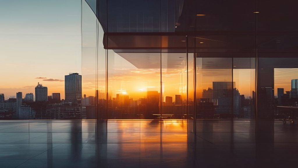 Arquitetura moderna em equilíbrio simétrico